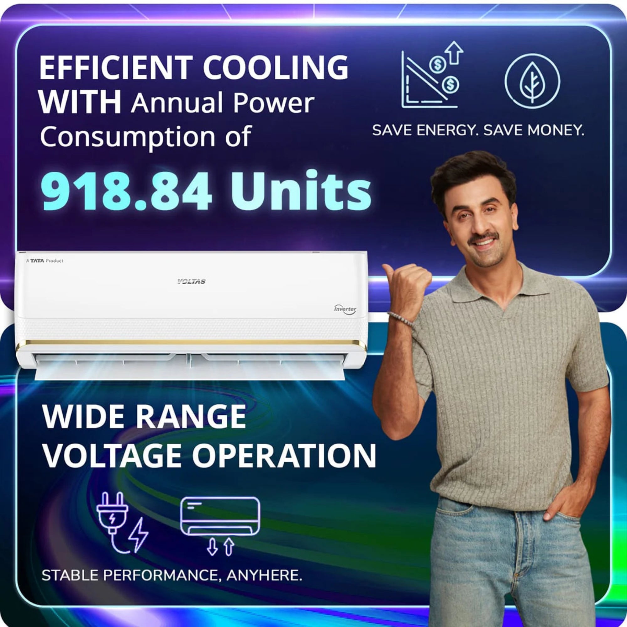 Voltas 1.5 Ton 3 Star Inverter Split AC