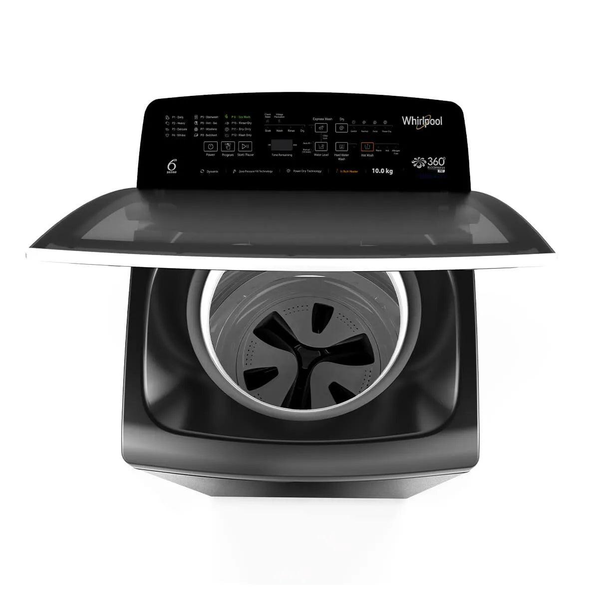 Whirlpool 360° Bloomwash Pro 10 Kg 5 Star Fully Automatic Top Load Washing Machine with In-Built Heater (Graphite Grey)