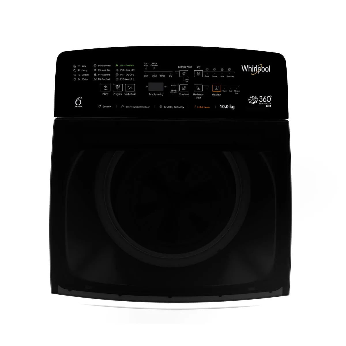Whirlpool 360° Bloomwash Pro 10 Kg 5 Star Fully Automatic Top Load Washing Machine with In-Built Heater (Graphite Grey)