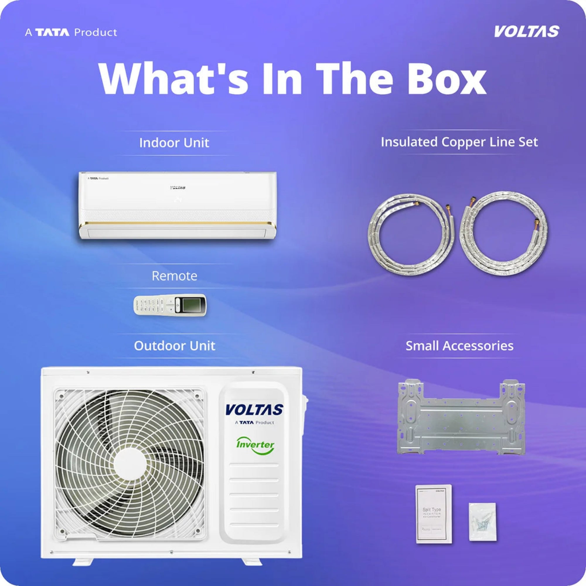 Voltas 1.5 Ton 3 Star Inverter Split AC