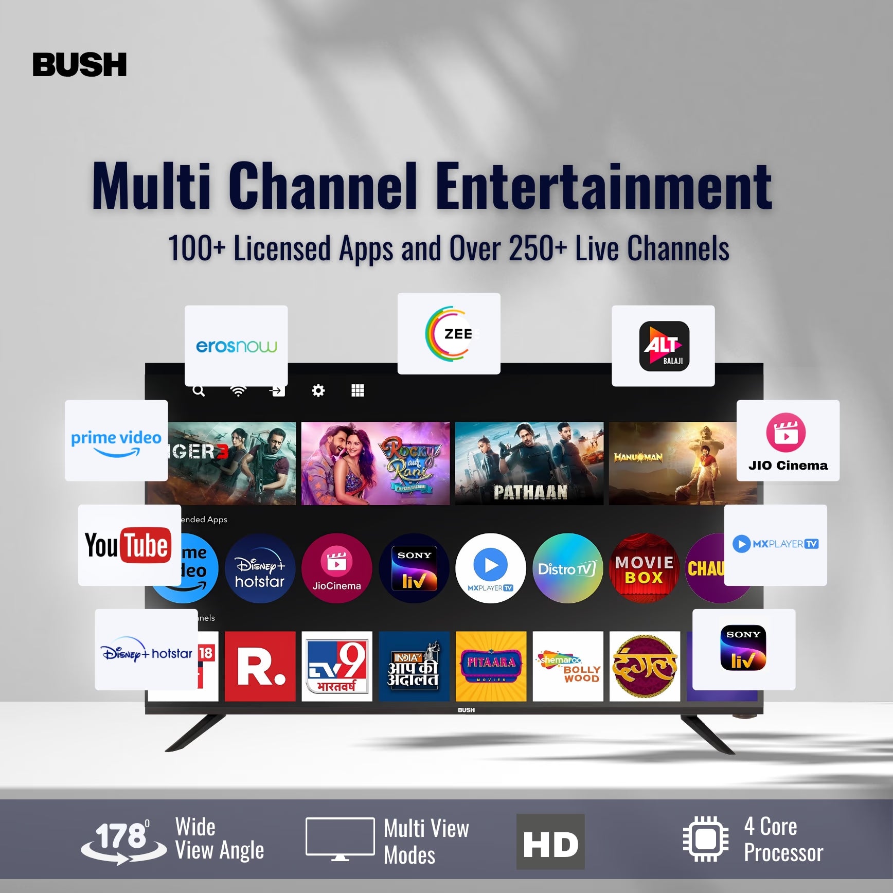 Bush 32 Inch HD Smart LED TV (80 cm) - JMK32 PRO