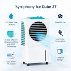 Symphony Ice Cube 27 Personal Room Air Cooler