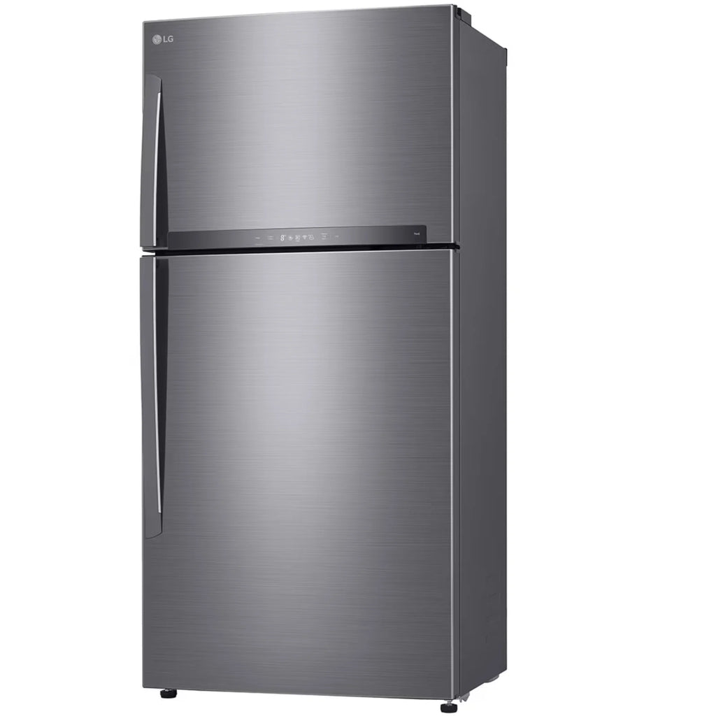 Stainless steel refrigerator on a white background available at kanha electronics amritsar