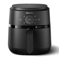 Black Philips air fryer on a white background with Mahajan Electronics logo.