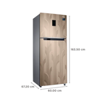 Samsung 301 Litres 2 Star Convertible 5-in-1 Frost Free Double Door Refrigerator (RT34C4522YB/HL, Bronze Archi)