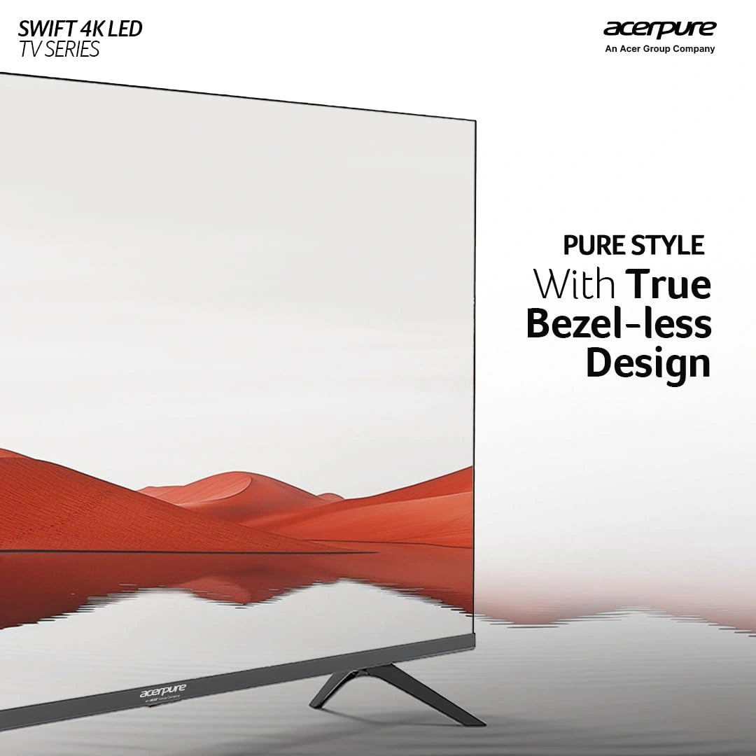 Acerpure Swift 43 Inch 4K Smart Google TV AP43UG51ASFTD Side Angle View
