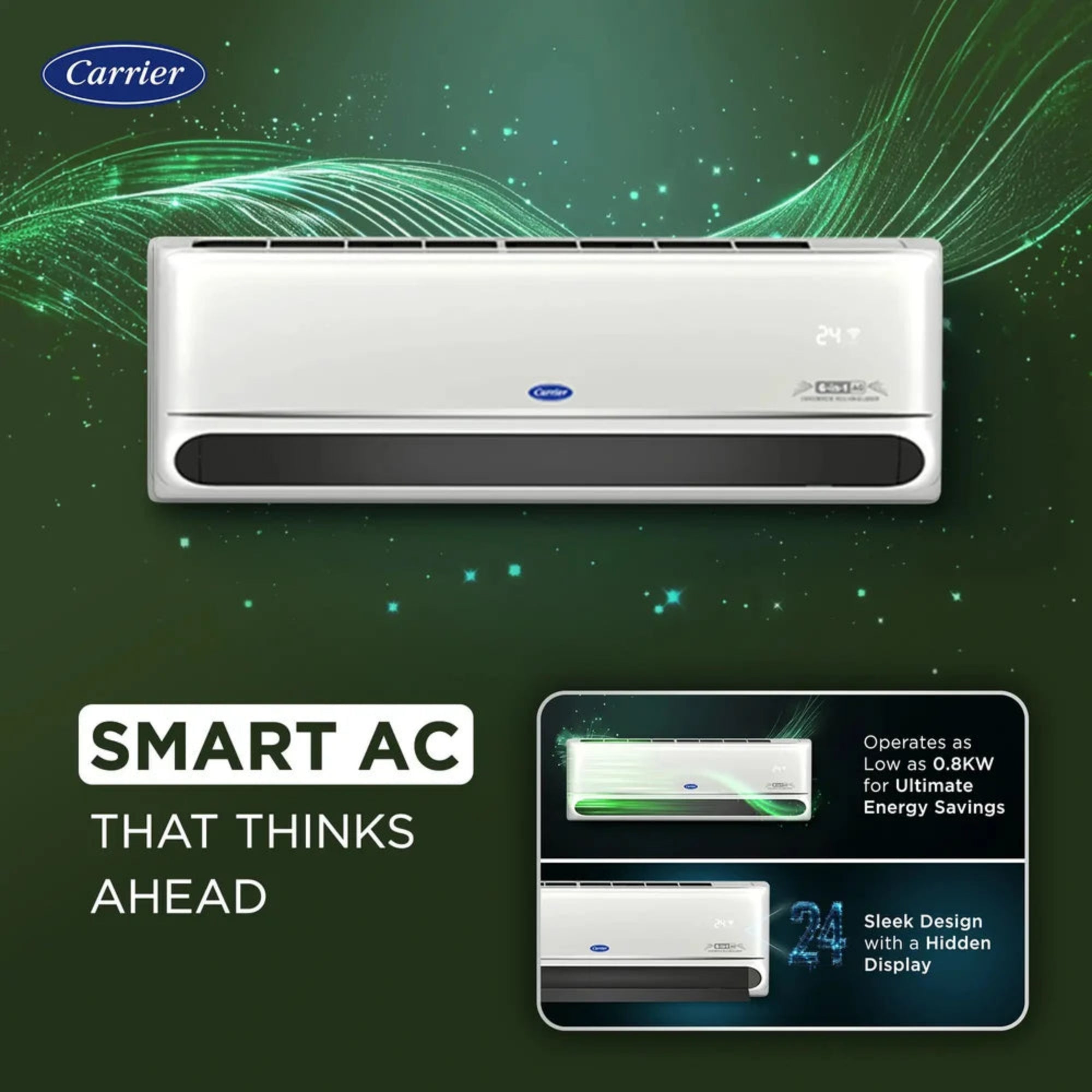 Carrier 1.5 Ton 3 star Hot & Cold Inverter AC