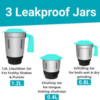 Inalsa Dash 600W Mixer Grinder with 3 Jars