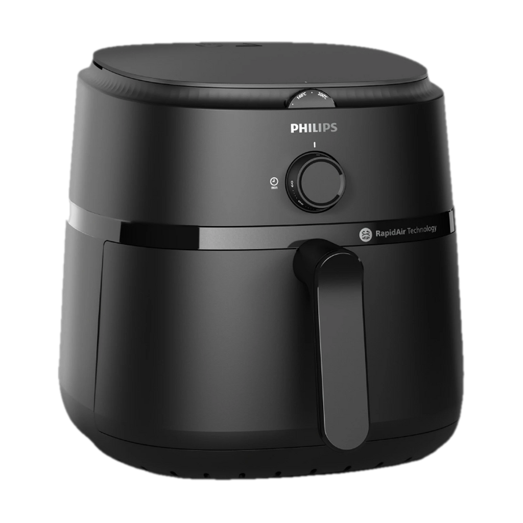 Black Philips air fryer on a white background