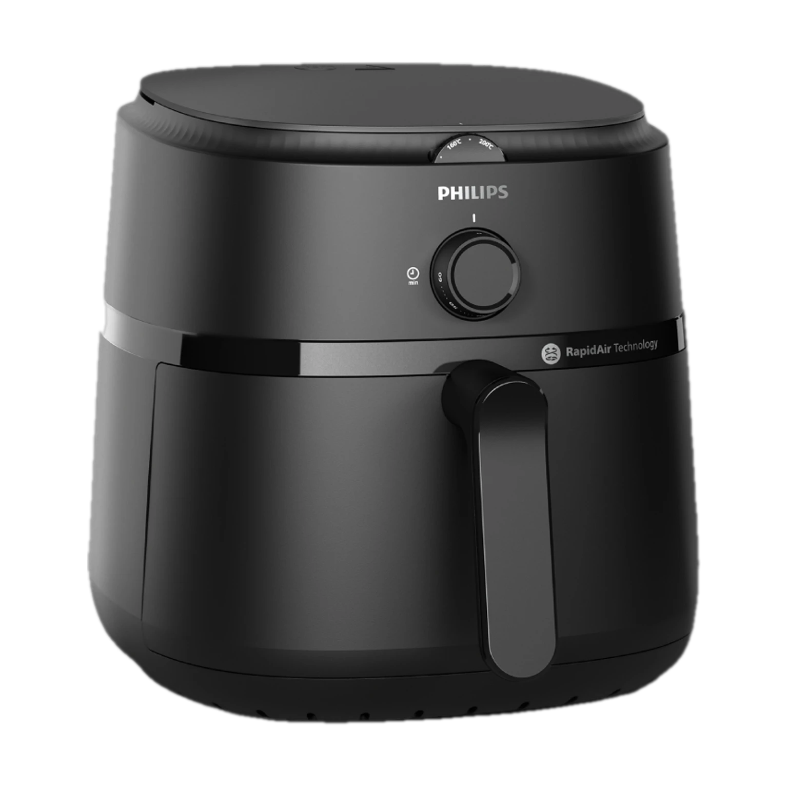 Black Philips air fryer on a white background