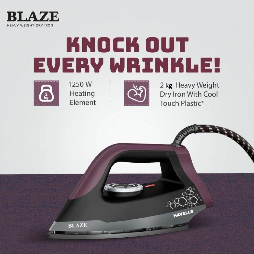 Havells Blaze Heavy Weight Dry Iron 1250W