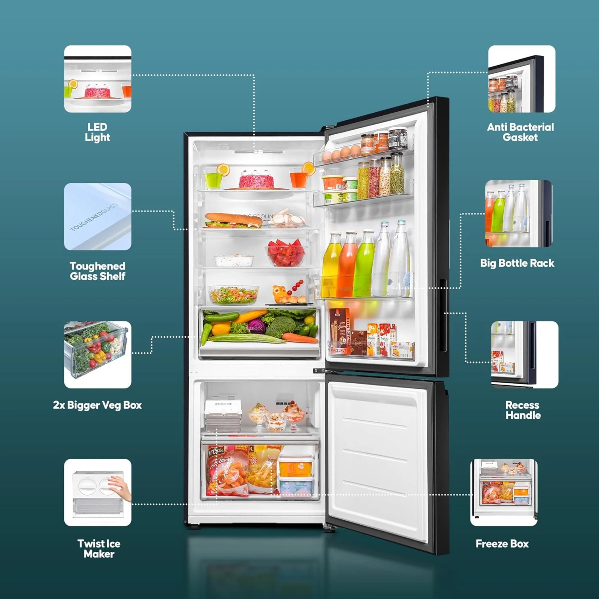 haier double door frost free refrigerator modern design