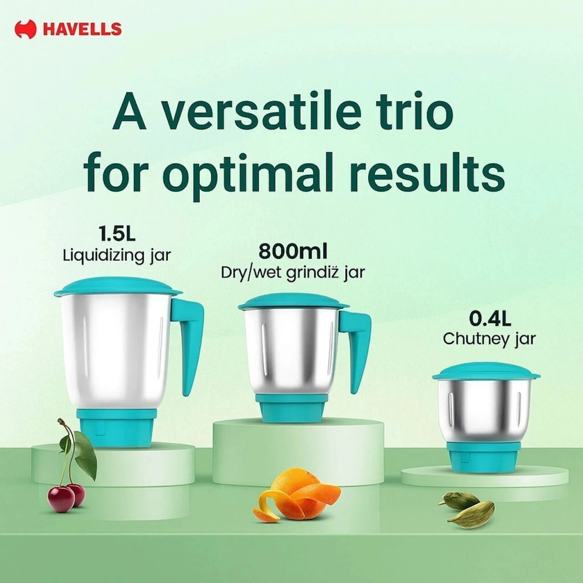 Havells Aspro Plus 500W Mixer Grinder with 3 Jars