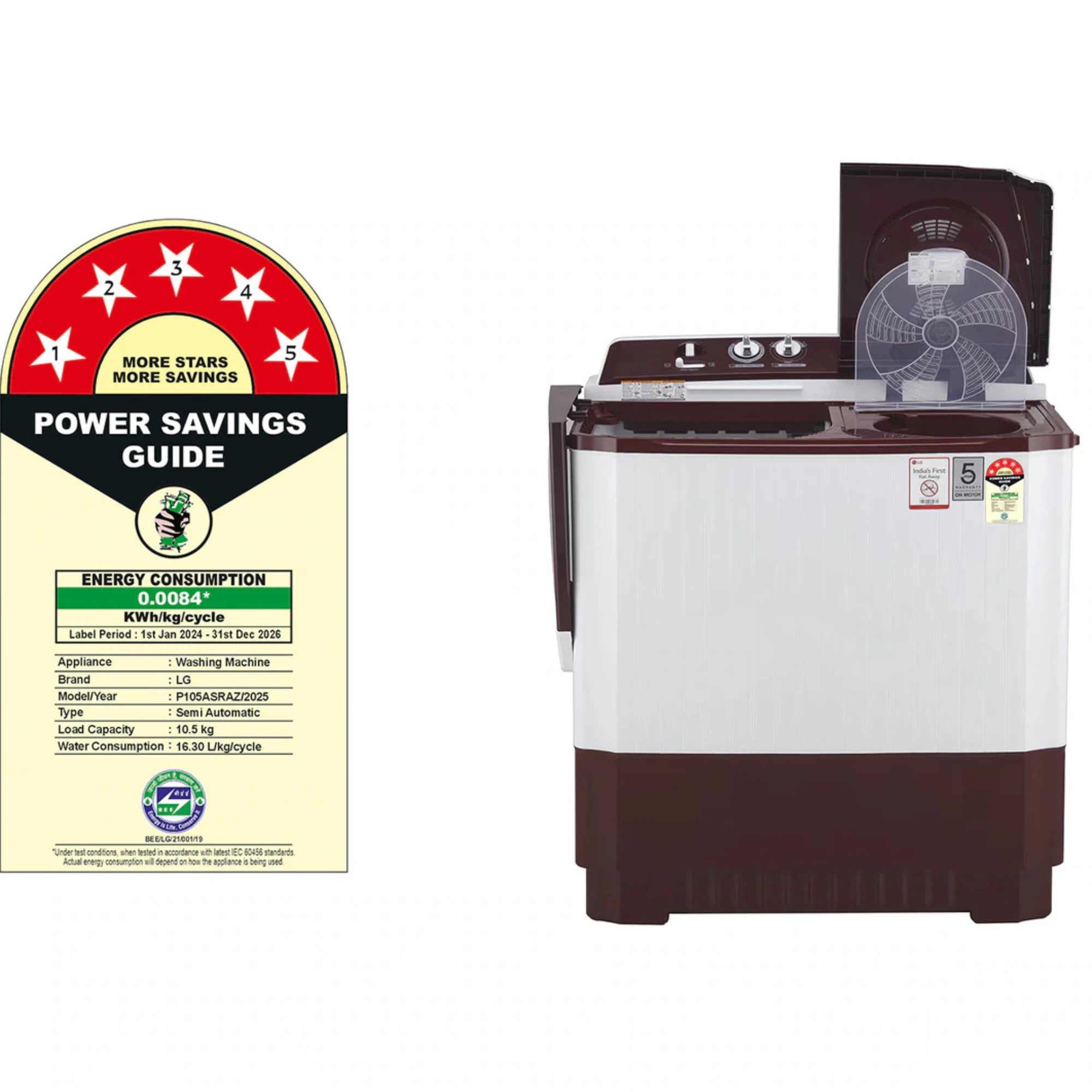 LG 10.5 Kg Semi Automatic Top Load Washing Machine Roller Jet Pulsator Price in Amritsar | Kanha Electronics