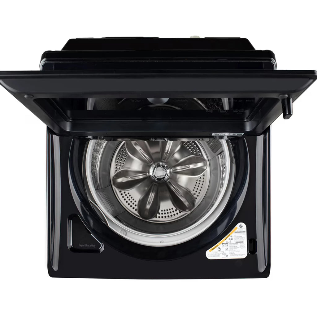 LG 10Kg Top Load Washing Machine, AI Direct Drive, In-Built Heater, Stain Clean, Onyx Black, 5 Star.