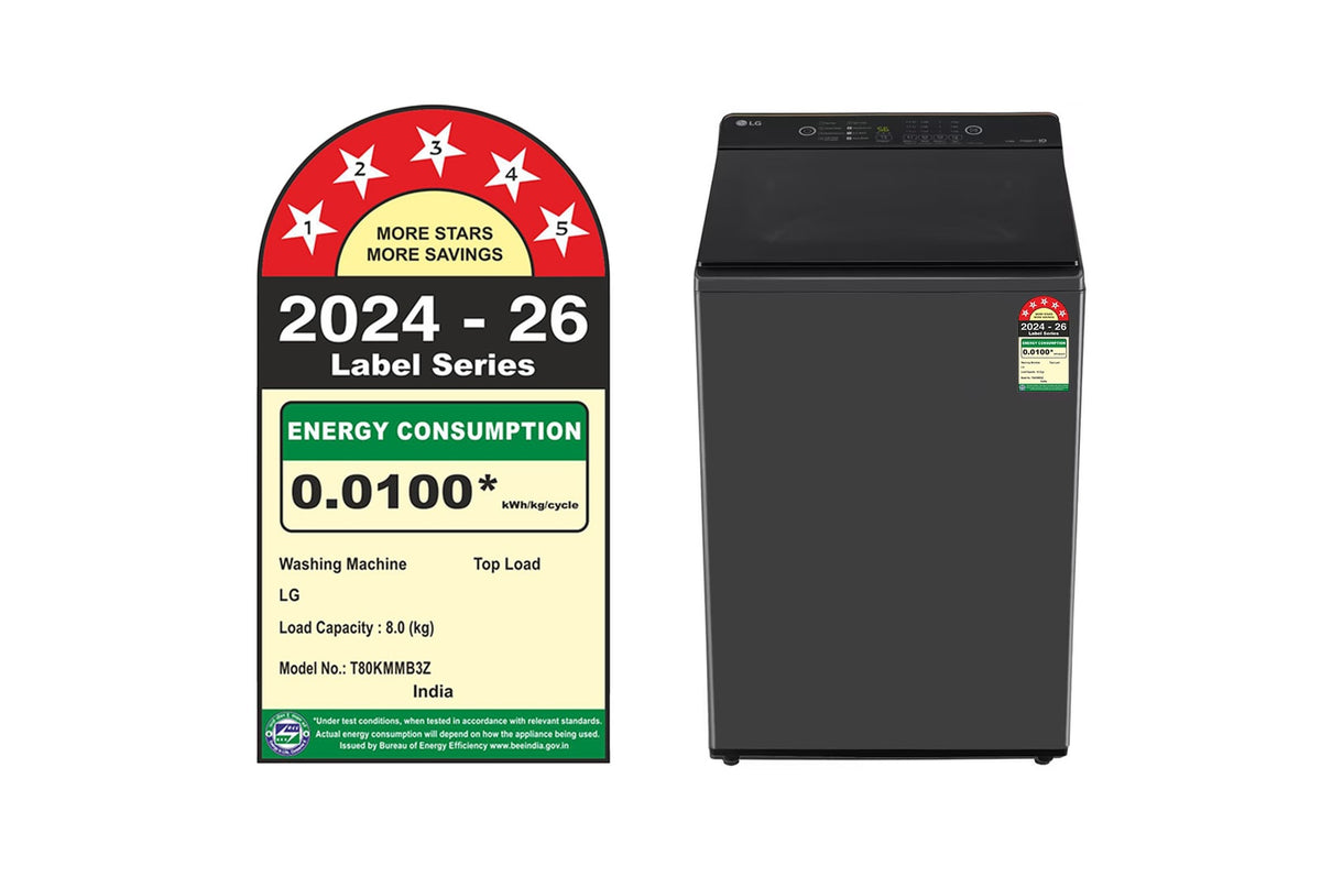 LG 8 kg 5 Star Fully Automatic Top Load Washing Machine T80KMMB3Z Middle Black with Special CSD Defense Canteen Discounts at Kanha Electronics Amritsar