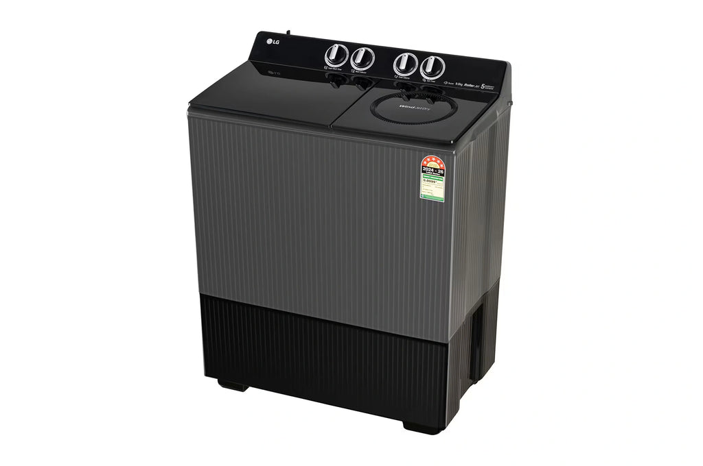 LG 9 kg Semi Automatic Washing Machine PX900H3SK4Z showing Rat Away protective base mesh at Kanha Electronics Amritsar near Khandwala Chowk