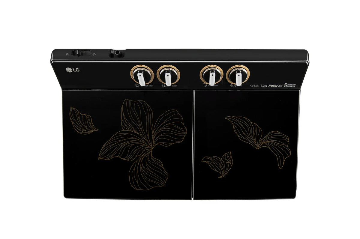 LG 9 KG Washing Machine with Dual Spin Shower, 3+1 Wash Program, Rat Away Technology, Onyx Black, 5 Star (PX900H9SO4Z)