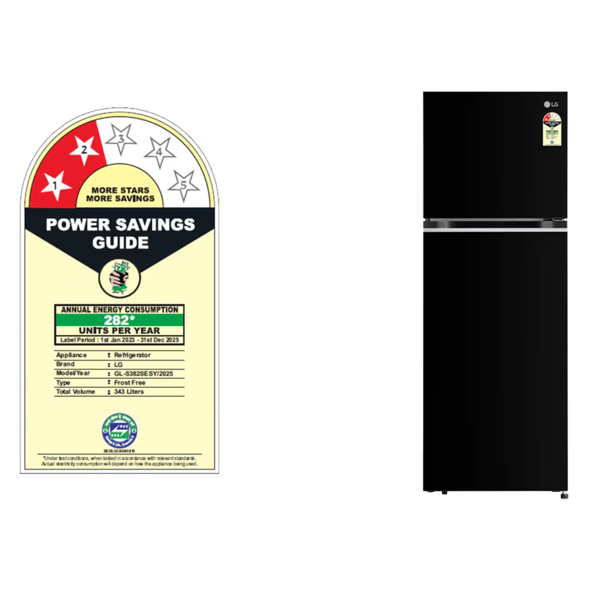 LG 343 litre double door refrigerator GL-S382SESY smart inverter frost free fridge available at Keshav Electronics Amritsar