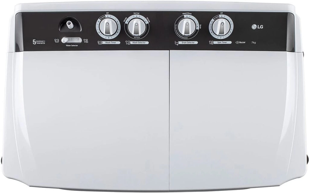 LG 7 kg 5 Star Semi Automatic Washing Machine P7010NGAZ Dark Grey - Kanha Electronics Amritsar