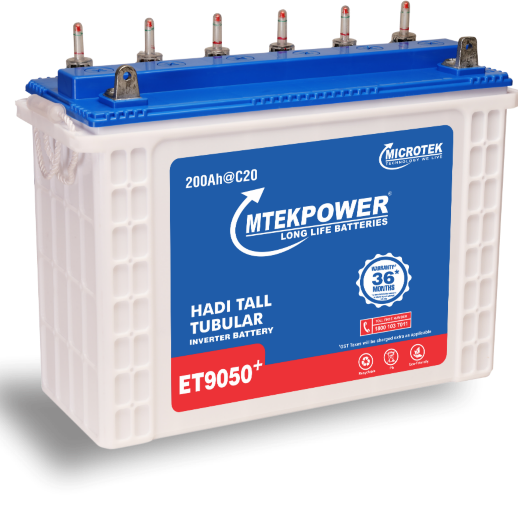 Microtek Mtek Power ET 9050+ 200 AH Tall Tubular Battery
