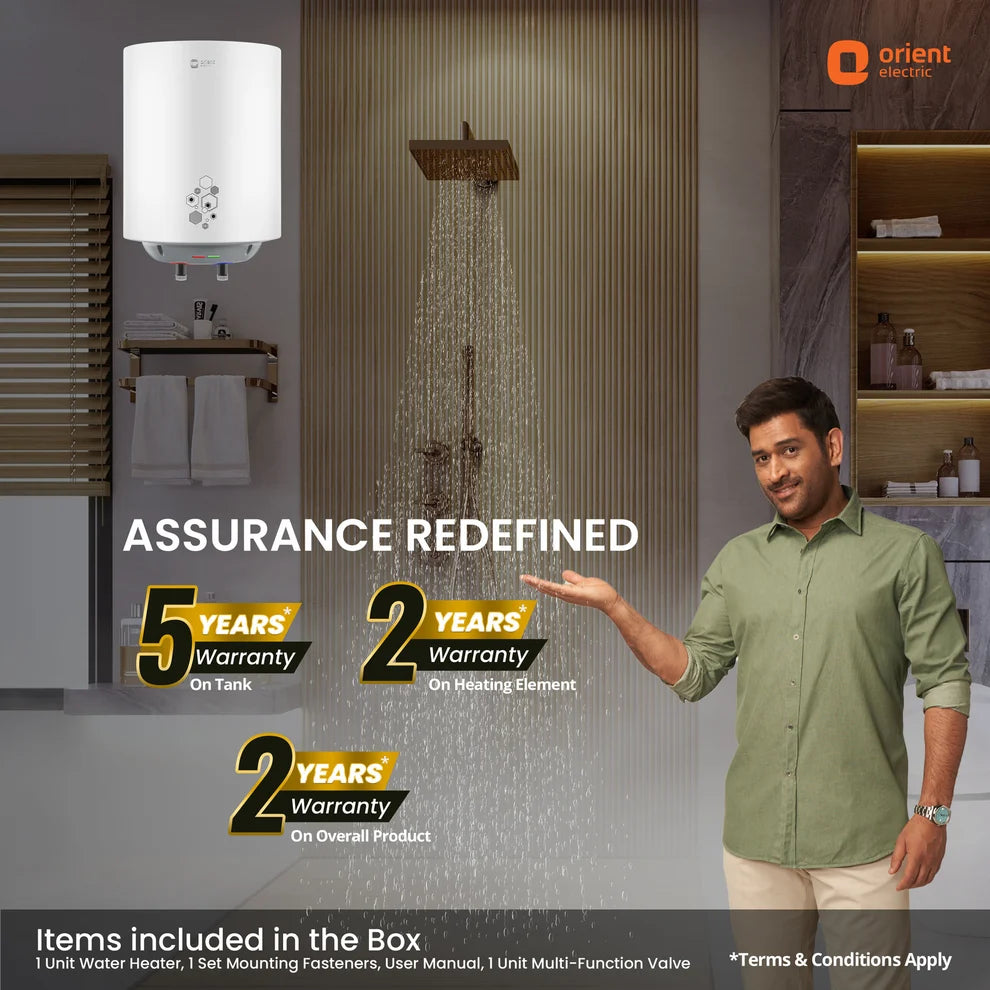 Orient Ecoswift Pro 25 Litre Storage Water Heater (Geyser) | Rust Proof | 5 Years Warranty
