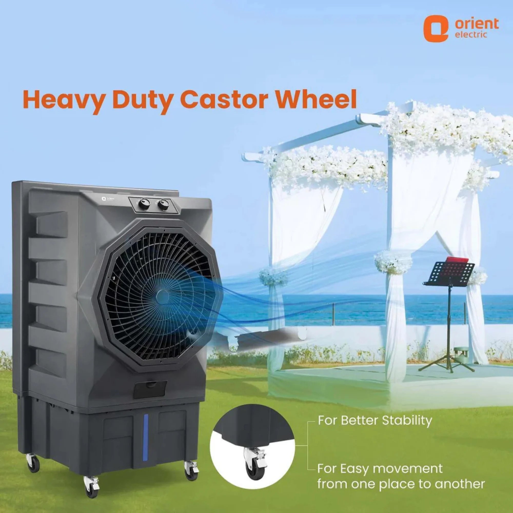 Orient Stark 110 Litre Industrial Air Cooler – Heavy Duty High Airflow Desert Cooler