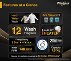 Whirlpool Stainwash Pro 7.5kg 5 Star Fully Automatic Top Load Washing Machine with In-Built Heater (Graphite Grey)