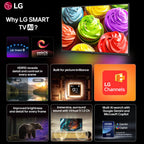 LG 81.28 cm (32 inch) HD LED Smart TV | webOS 26 | Alpha 5 AI Processor Gen9 | HDR10 Pro | 60Hz Refresh Rate | LG Sound Sync | Slim Design | Standard Remote (32LB650BPLA)