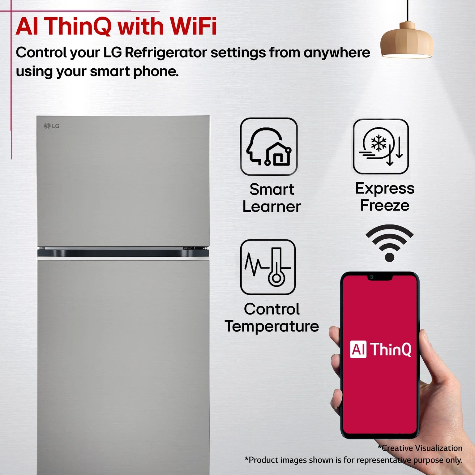 LG 380L 3-Star Convertible Double Door Refrigerator (GLT3836SNPZ)