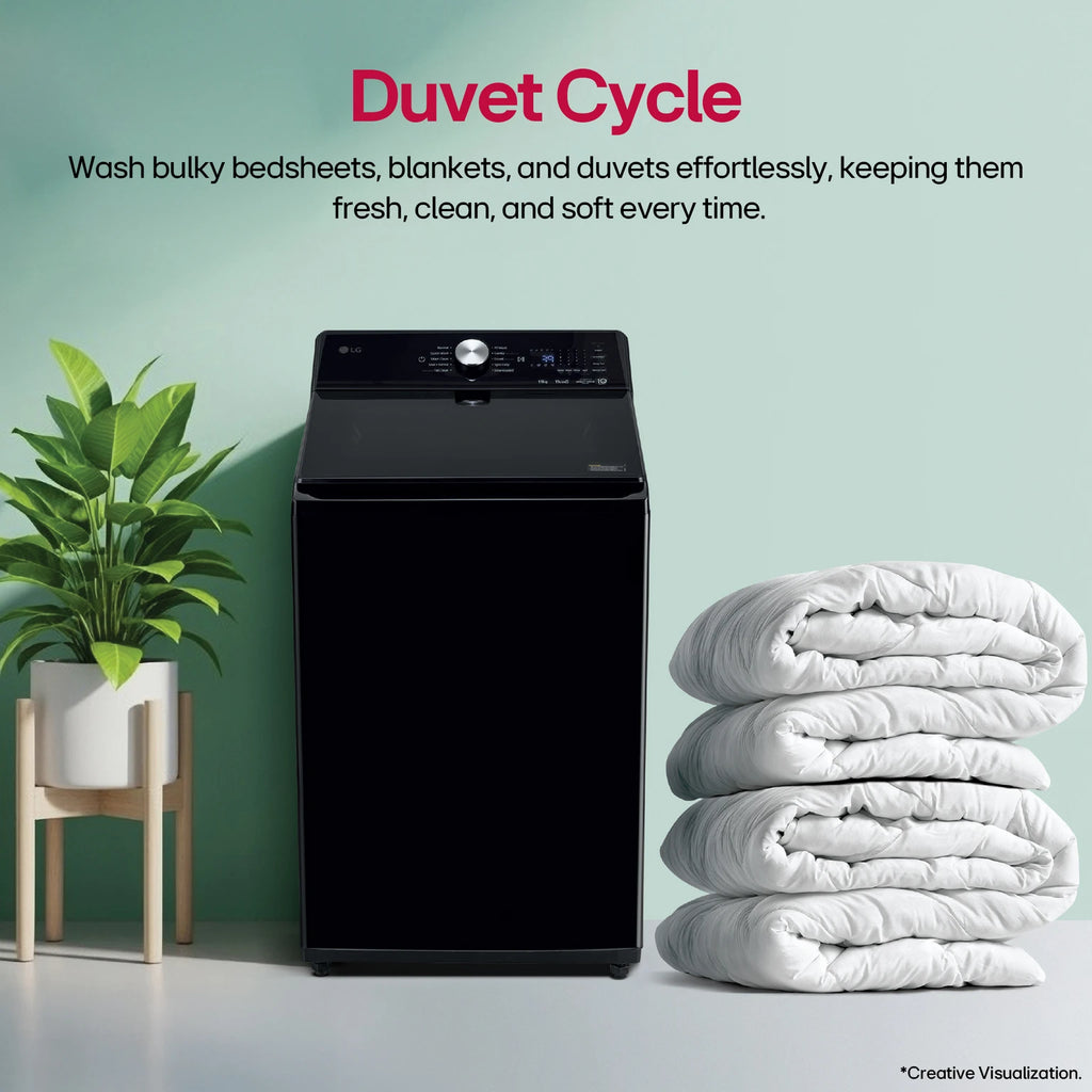 LG 11 kg Fully-Automatic Top Load Washing Machine with In-Built Heater (TX511SWO, Premium Black)