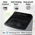 Samsung Smart Choice 8 kg 5 Star Fully-Automatic Top Load Washing Machine (WA80BG4441BGTL, Light Gray)