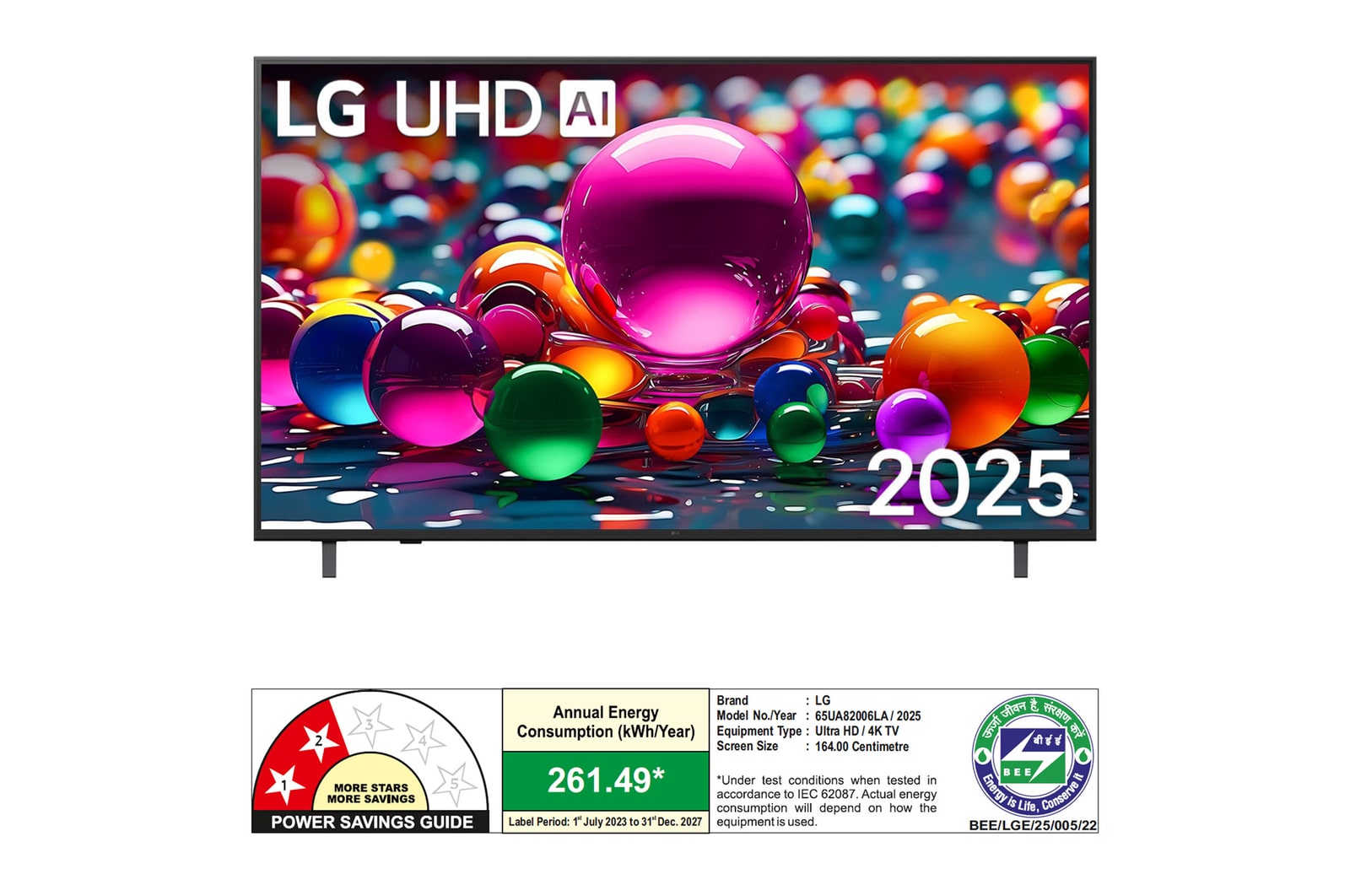 LG 65 Inch (164 cm) 4K UHD Smart LED TV 65UA8200