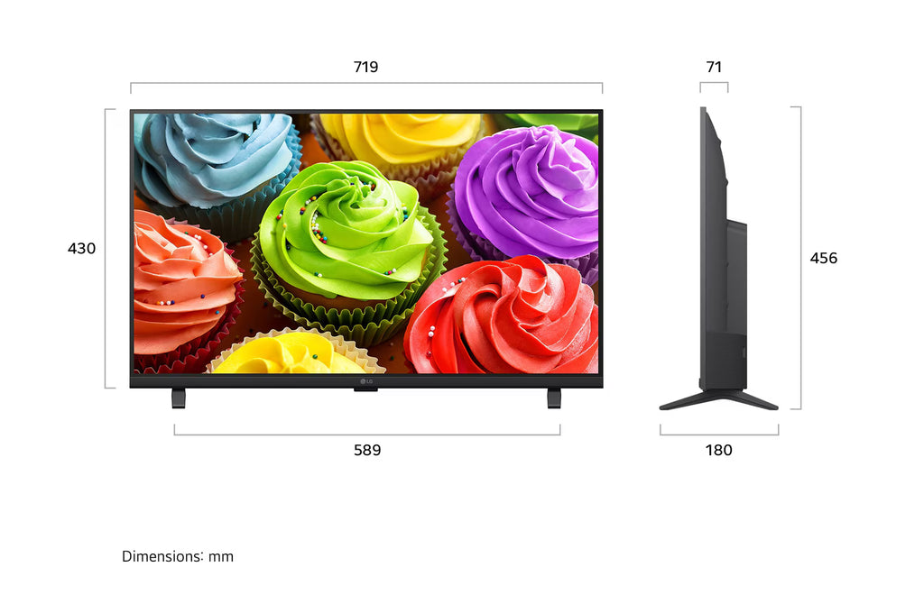 LG 81.28 cm (32 inch) HD LED Smart TV | webOS 26 | Alpha 5 AI Processor Gen9 | HDR10 Pro | 60Hz Refresh Rate | LG Sound Sync | Slim Design | Standard Remote (32LB650BPLA)