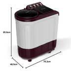 Whirlpool Ace 7.0 Super Soak 7 kg 5 Star Semi Automatic Washing Machine Wine Red - Kanha Electronics Amritsar