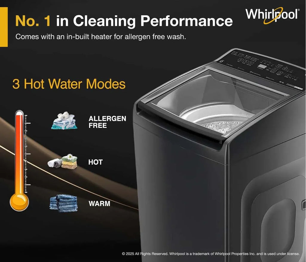 Whirlpool 8kg Fully Automatic Washing Machine Model 31673 Spiro Wash Steel Drum with Exclusive CSD Canteen Card Discounts for Armed Forces Families