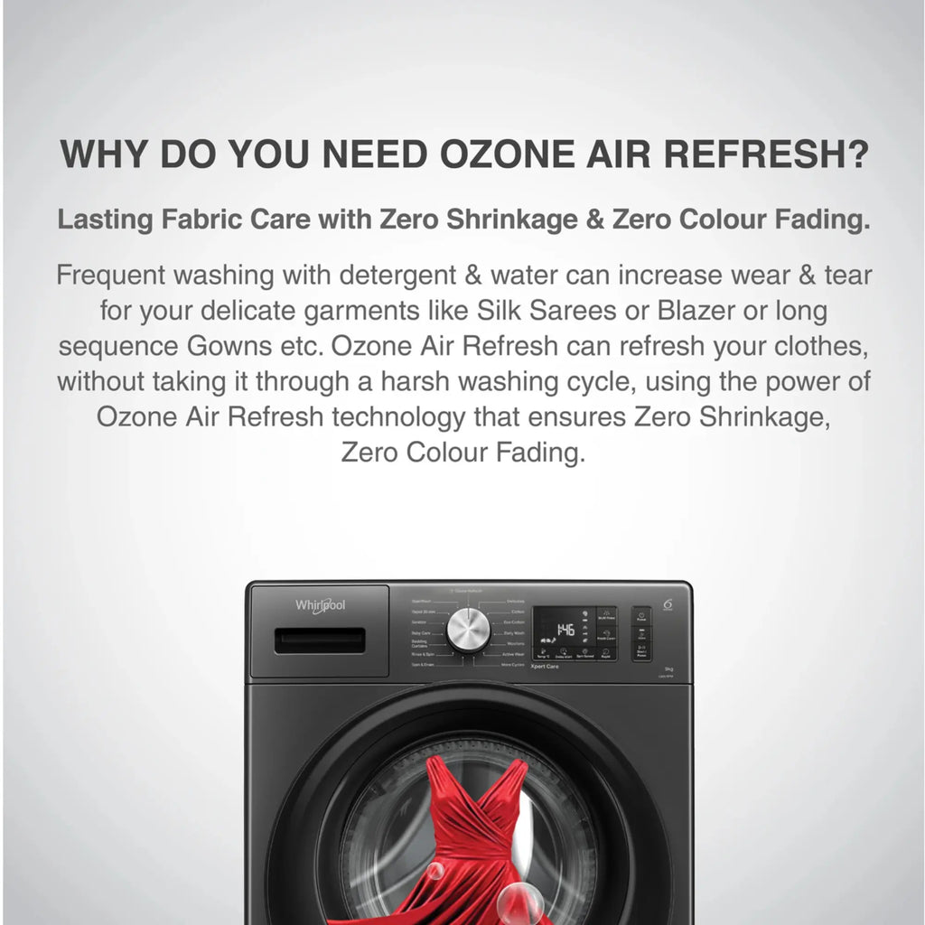 Whirlpool 9 Kg 5 Star Inverter Front Load Fully Automatic Washing Machine with Ozone Technology