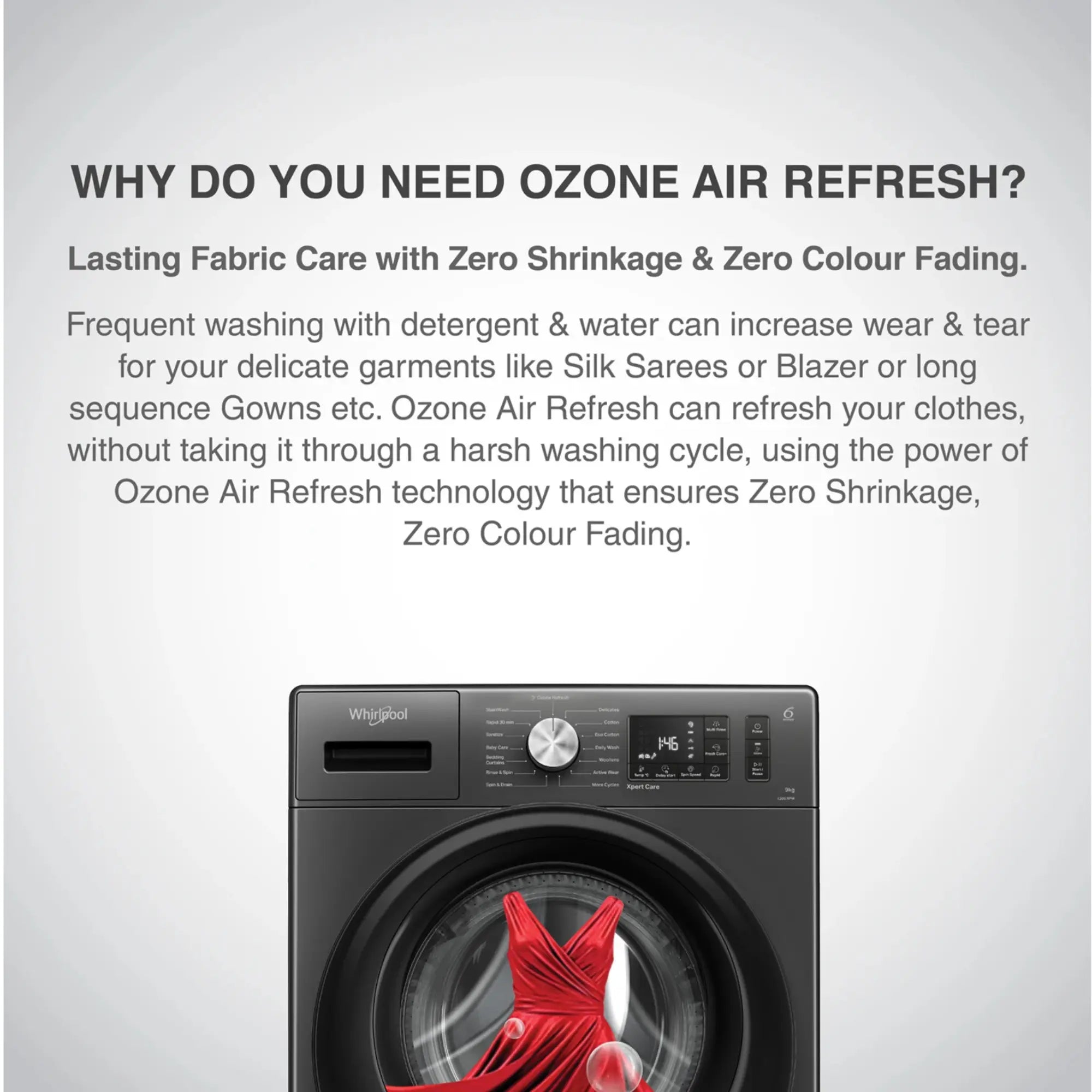 Whirlpool 9 Kg 5 Star Inverter Front Load Fully Automatic Washing Machine with Ozone Technology