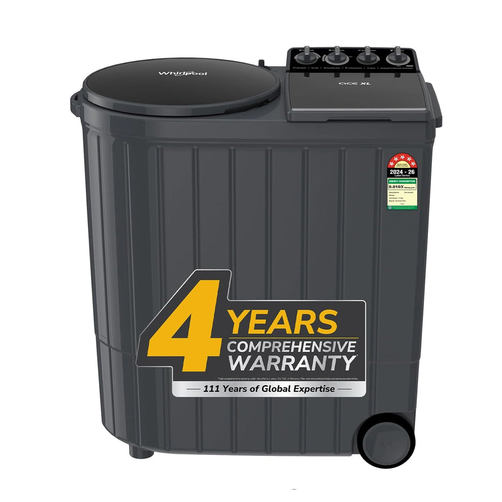 Whirlpool Ace XL 11 kg 5 Star Semi Automatic Washing Machine 30344 Graphite Grey - Kanha Electronics Amritsar