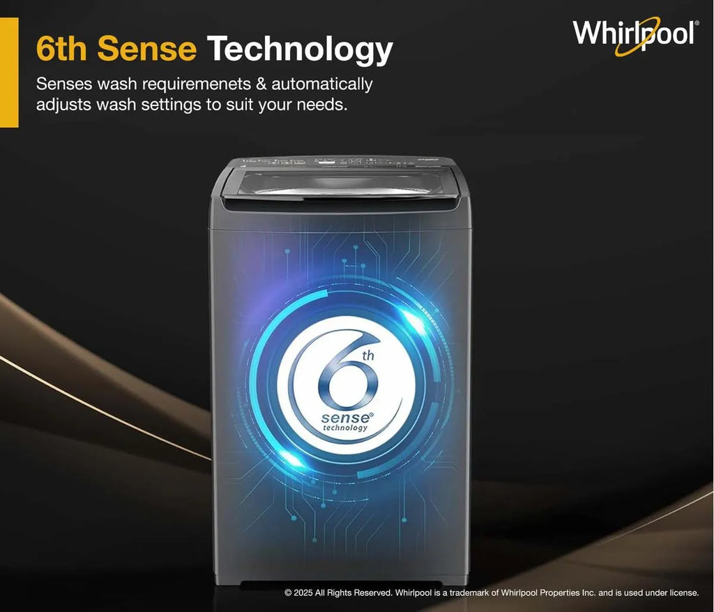 Whirlpool 8 kg 5 Star Top Loading Washer featuring Hard Water Wash Technology with 10 Years Motor Warranty at Kanha Electronics Keshav Enterprises Chheharta Amritsar