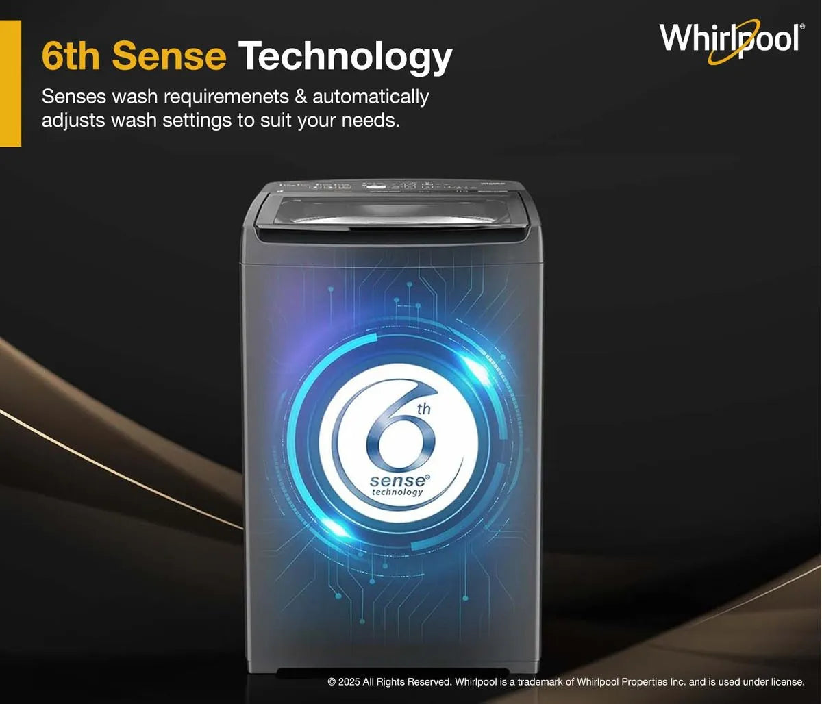 Whirlpool 8 kg 5 Star Top Loading Washer featuring Hard Water Wash Technology with 10 Years Motor Warranty at Kanha Electronics Keshav Enterprises Chheharta Amritsar