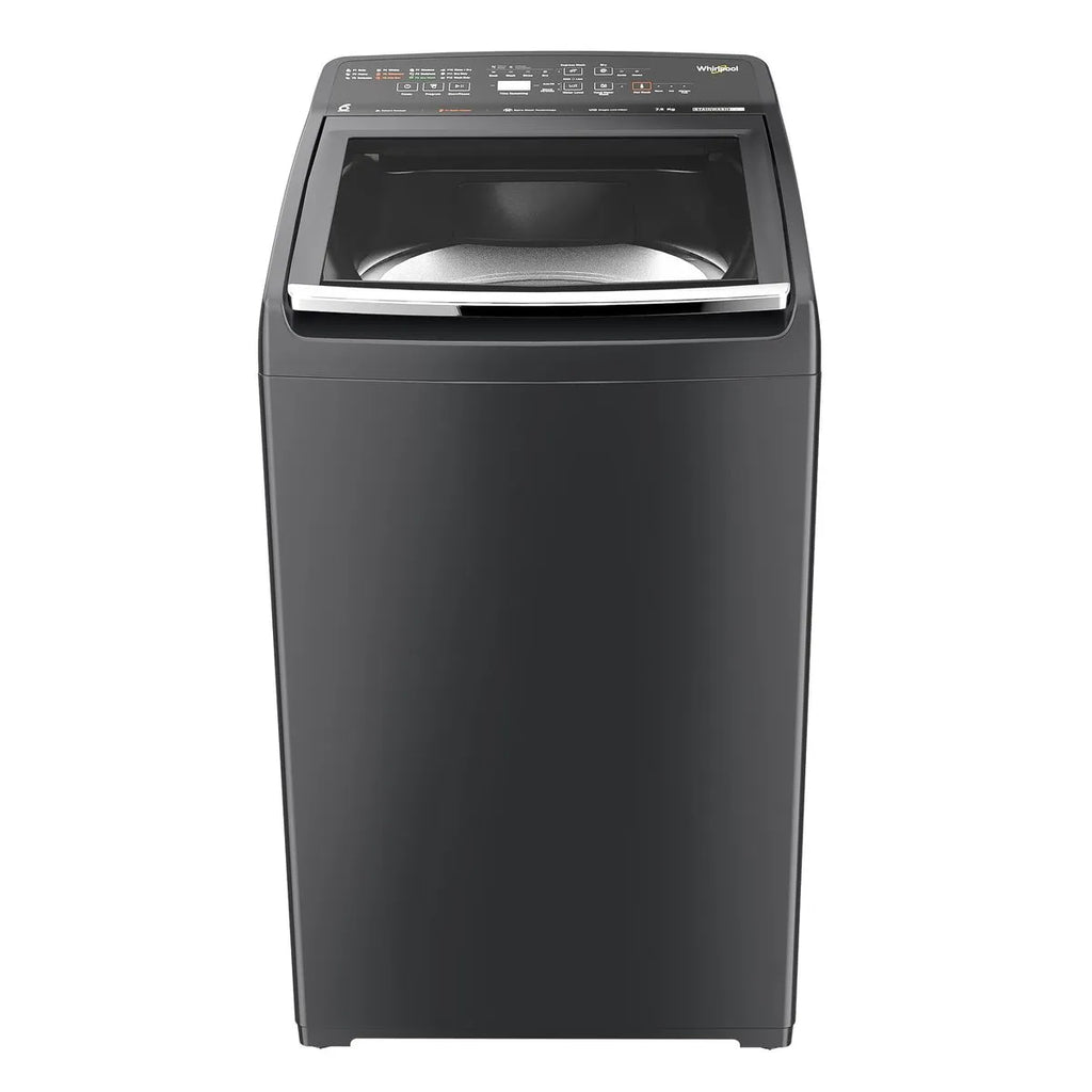 Whirlpool Stainwash Pro 7.5kg 5 Star Fully Automatic Top Load Washing Machine with In Built Heater Graphite Grey - Kanha Electronics Amritsar